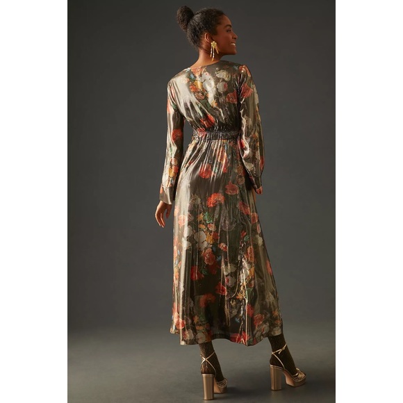 Anthropologie Caballero Deep V-Neck Maxi Dress - Picture 4 of 10